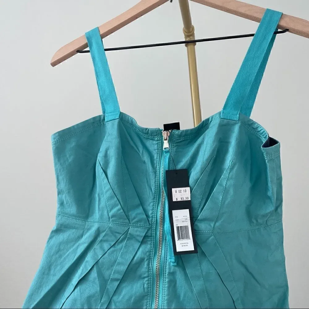 Marc by Marc Jacobs Zip Misty Pool Crop Top Size 2 NWT - Picture 5 of 6